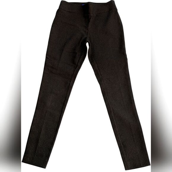 Apt. 9 BRYNN Shimmer Straight leg Pants - Size 6 Black/Copper - Picture 1 of 10